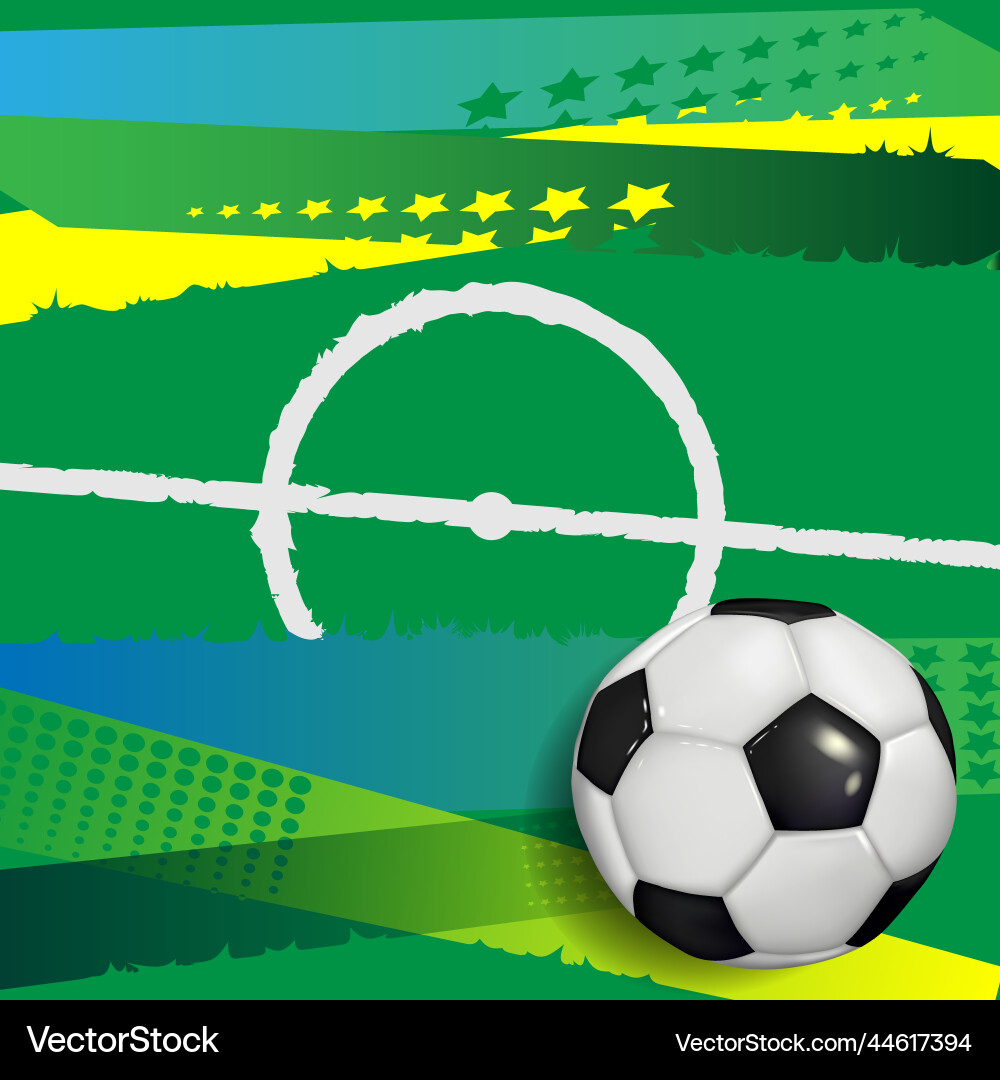 Football sport soccer court template match cover Football sport soccer court template match cover vector image