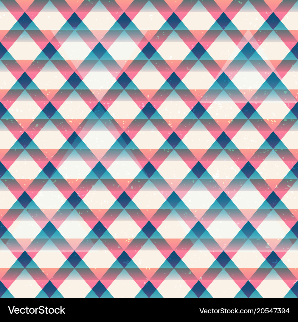 Retro triangles seamless pattern vector image