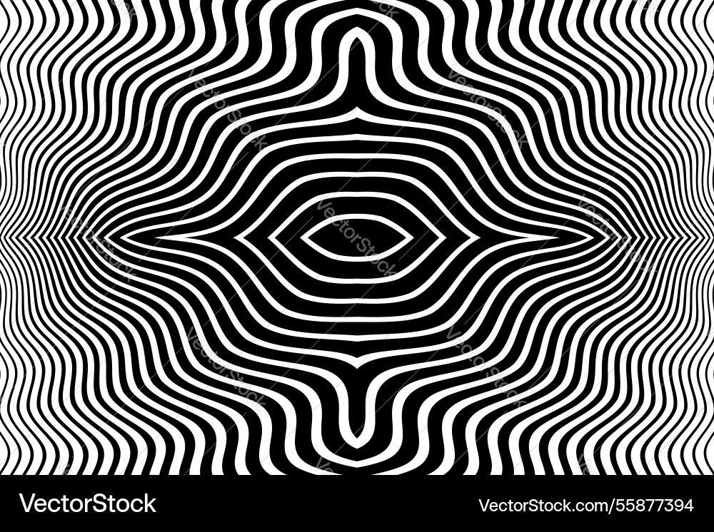 Symmetrical Wavy Lines Pattern vector image