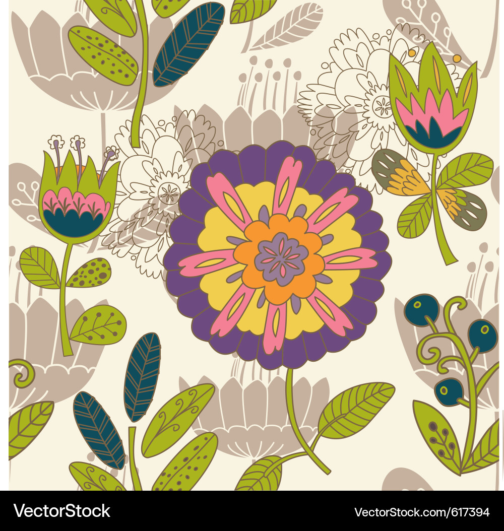 Vintage floral background Vector Image