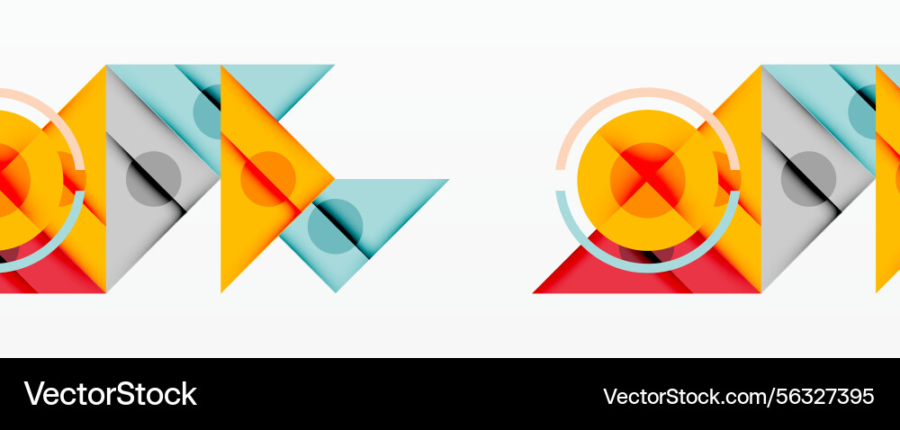 Abstract geometric shapes overlap creating Vector Image