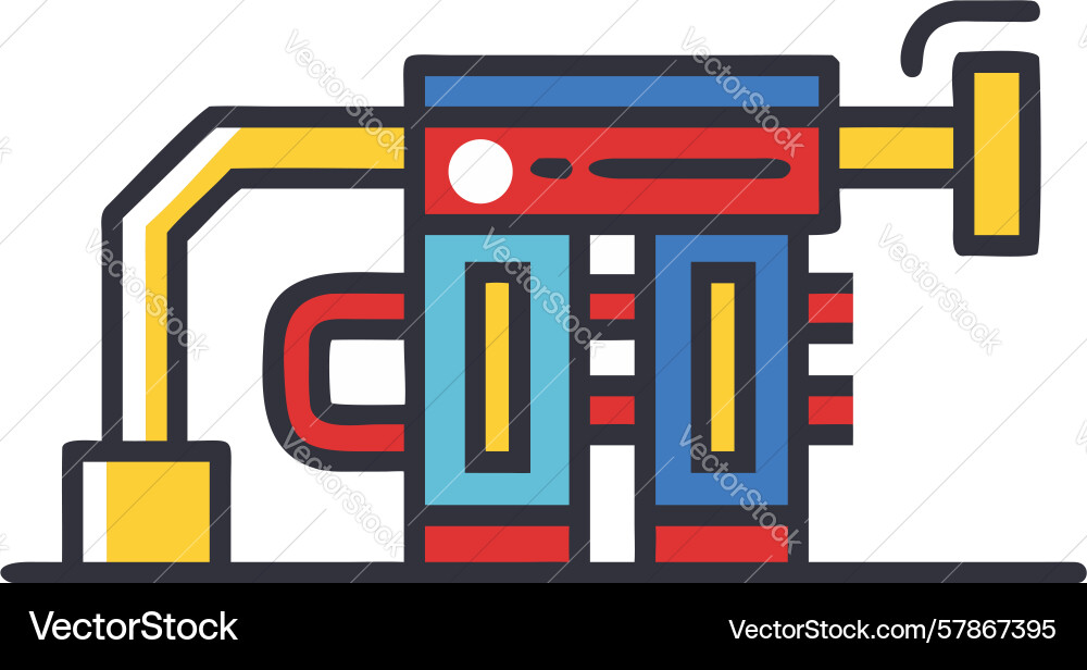Automated industrial machine design generative ai Vector Image