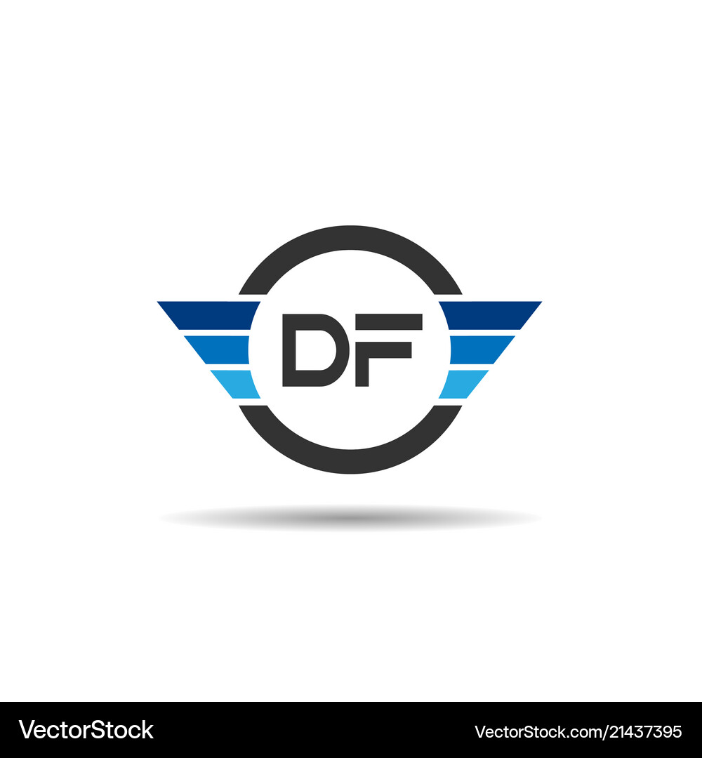 Initial letter df logo template design – Royalty-Free Vector | VectorStock
