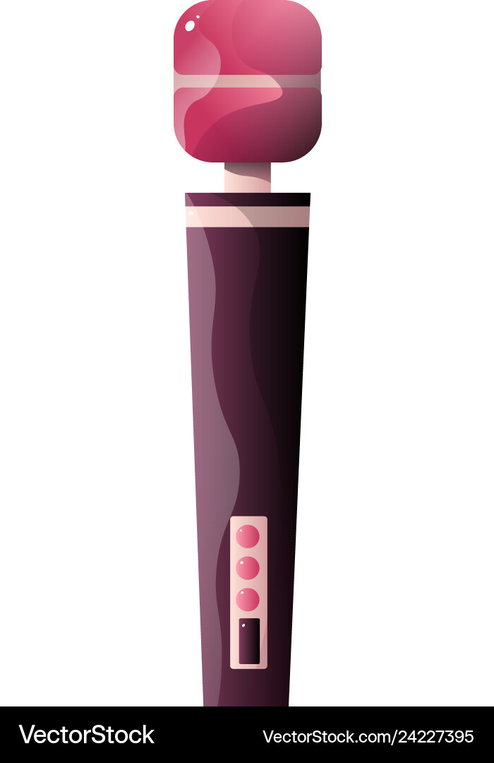 Intimate vibrating massager with mode buttons Intimate vibrating massager with mode buttons vector image