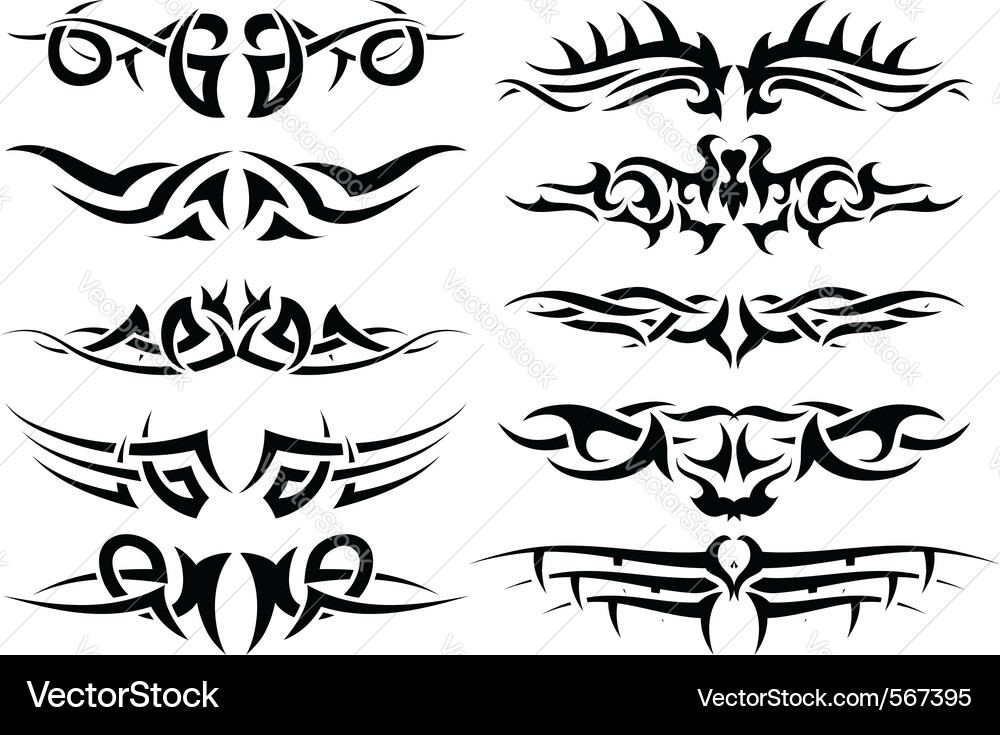 Intricate Tribal Tattoo vector image