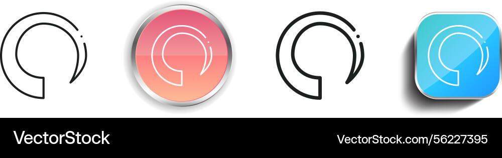 Laden Icon dünne lineare regelmäßige und Schaltfläche Stil Laden Icon dünne lineare regelmäßige und Schaltfläche Stil vektorbild