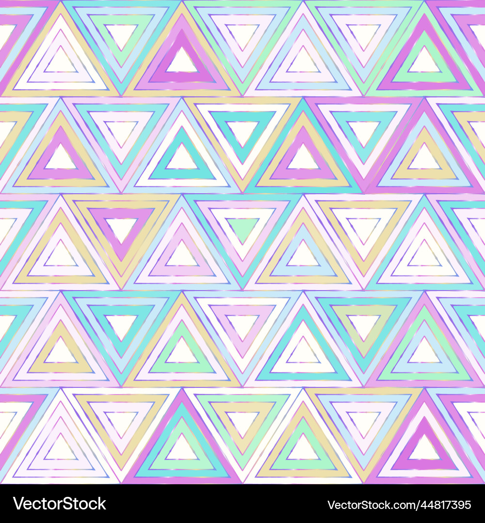 Pastel triangle seamless pattern Pastel triangle seamless pattern vector image