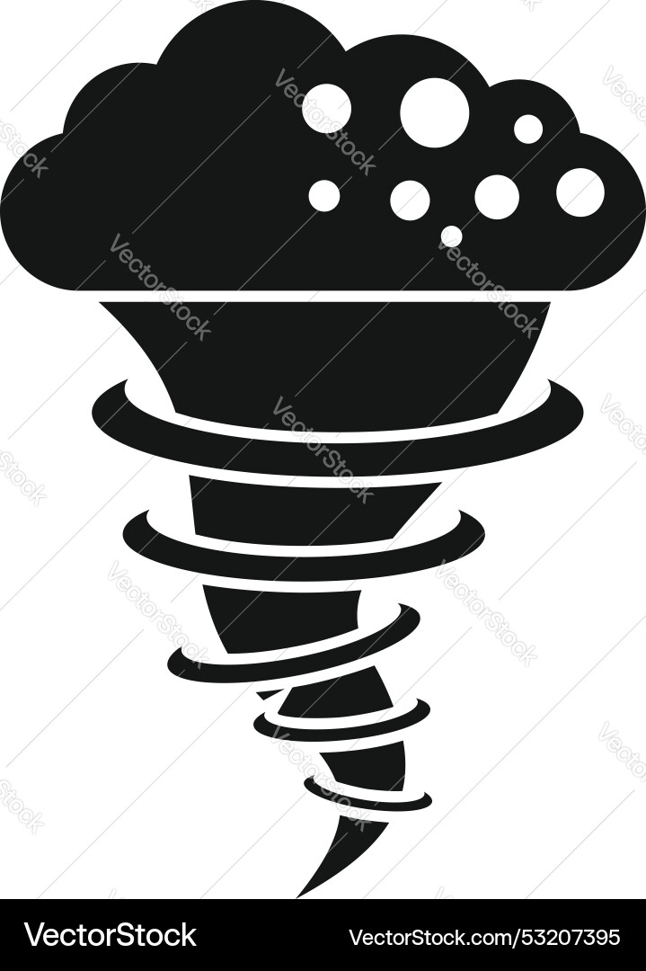 Powerful tornado rotating with clouds forming Vector Image