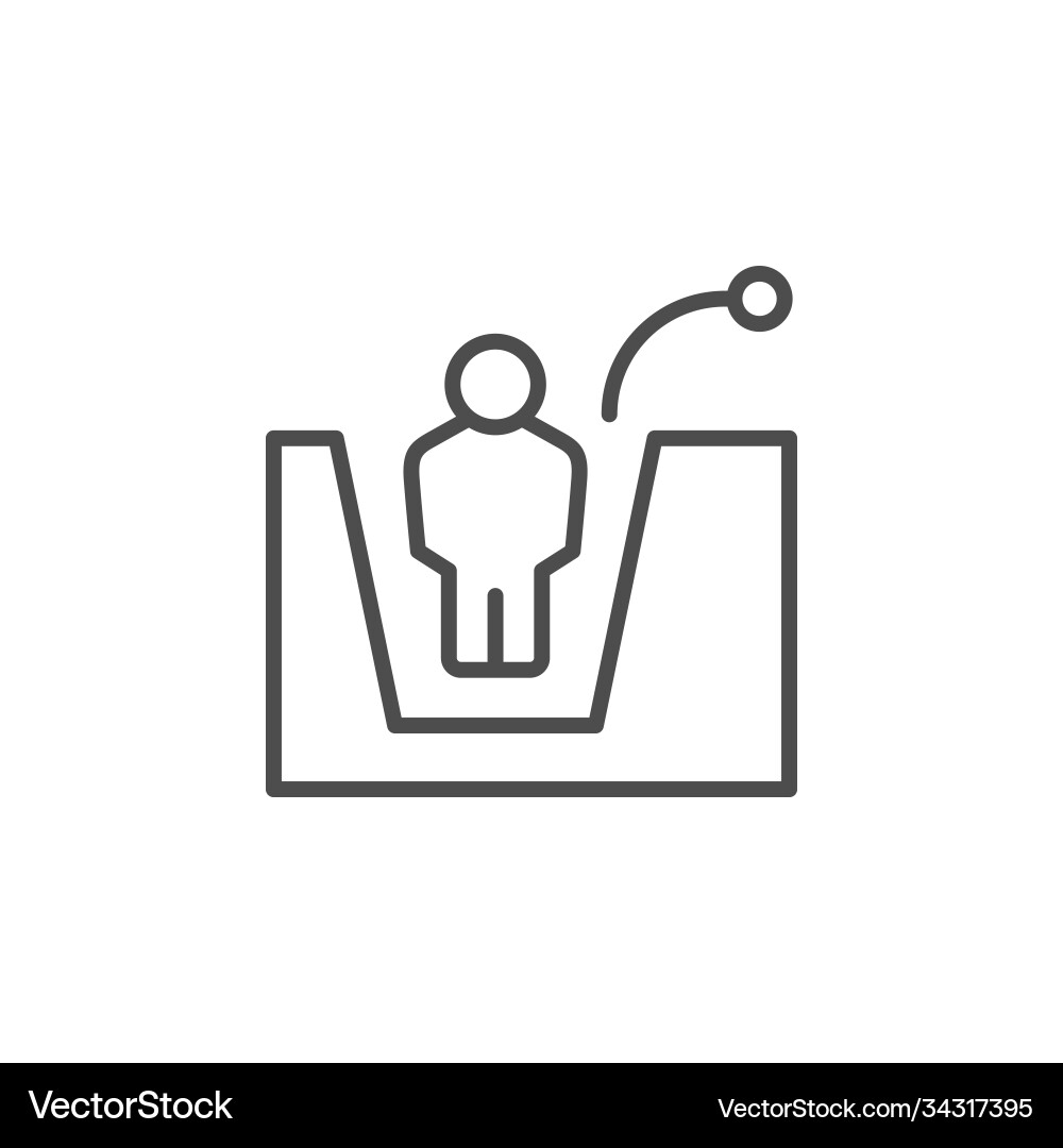 Problem solution line outline icon Problem solution line outline icon vector image
