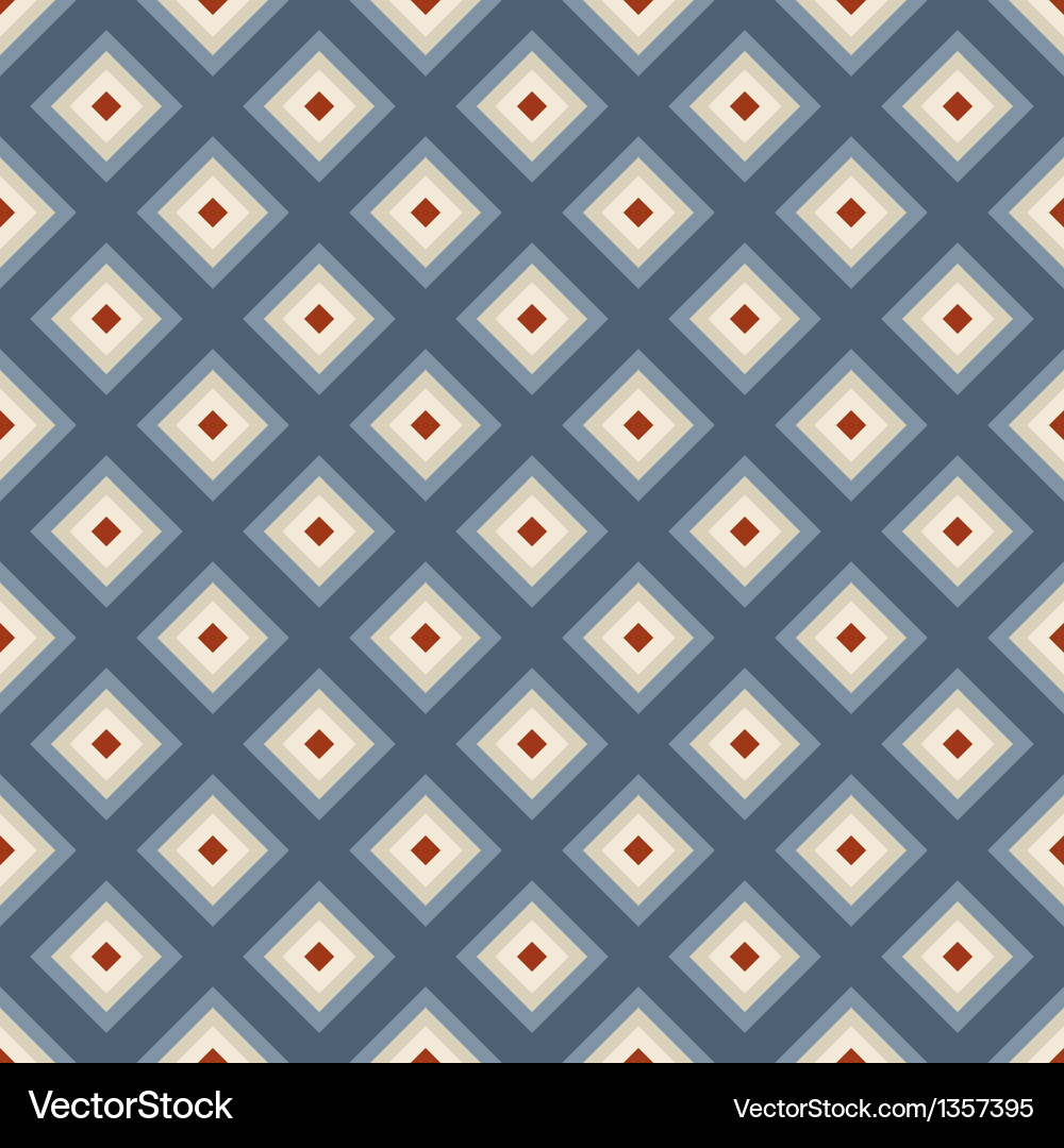 Retro Geometric Square Pattern vector image