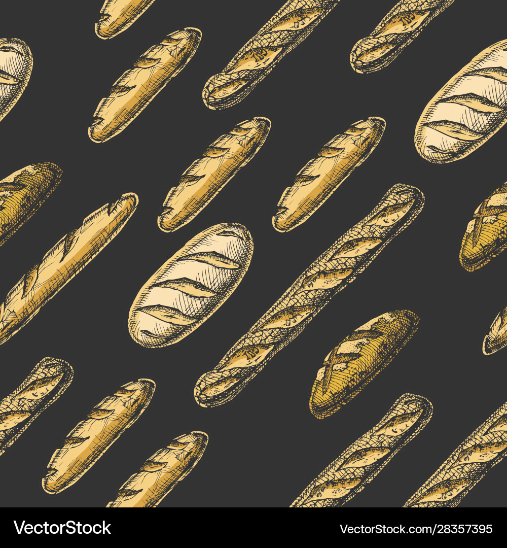 Rustic Bread Pattern vector image
