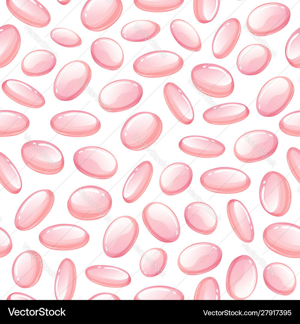 Seamless pattern with pink shiny ovals Vector Image