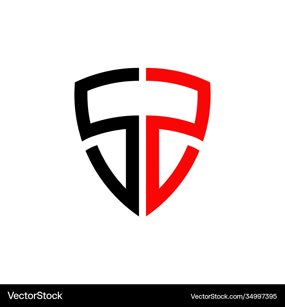 Shield Letter Logo Template Royalty Free Vector Image
