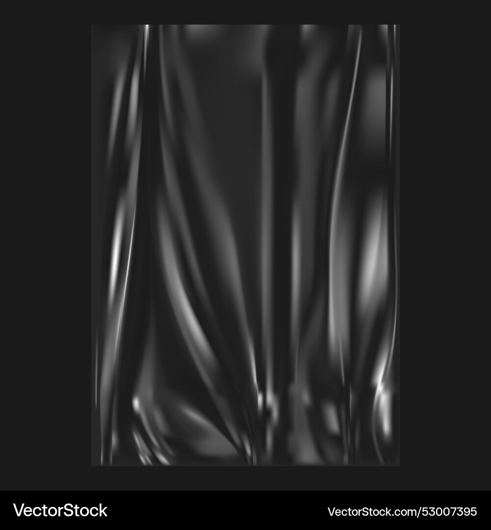 Wrinkled crumpled plastic realistic poster Wrinkled crumpled plastic realistic poster vector image