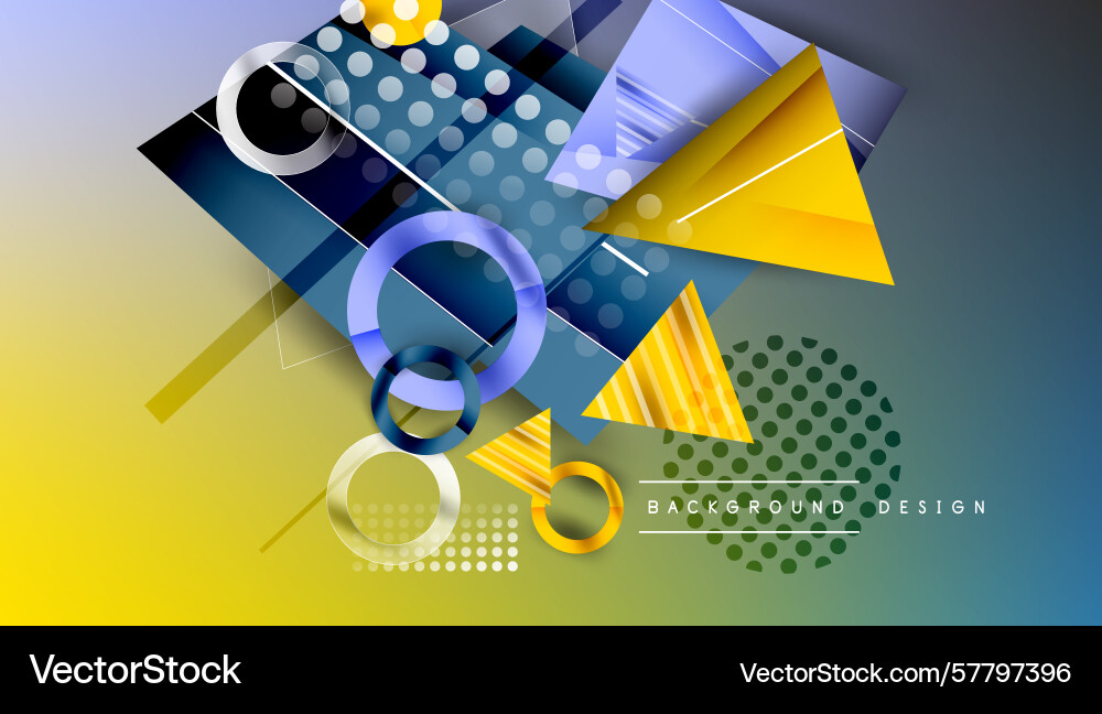 Abstract geometric composition overlapping shapes Abstract geometric composition overlapping shapes Vector Image