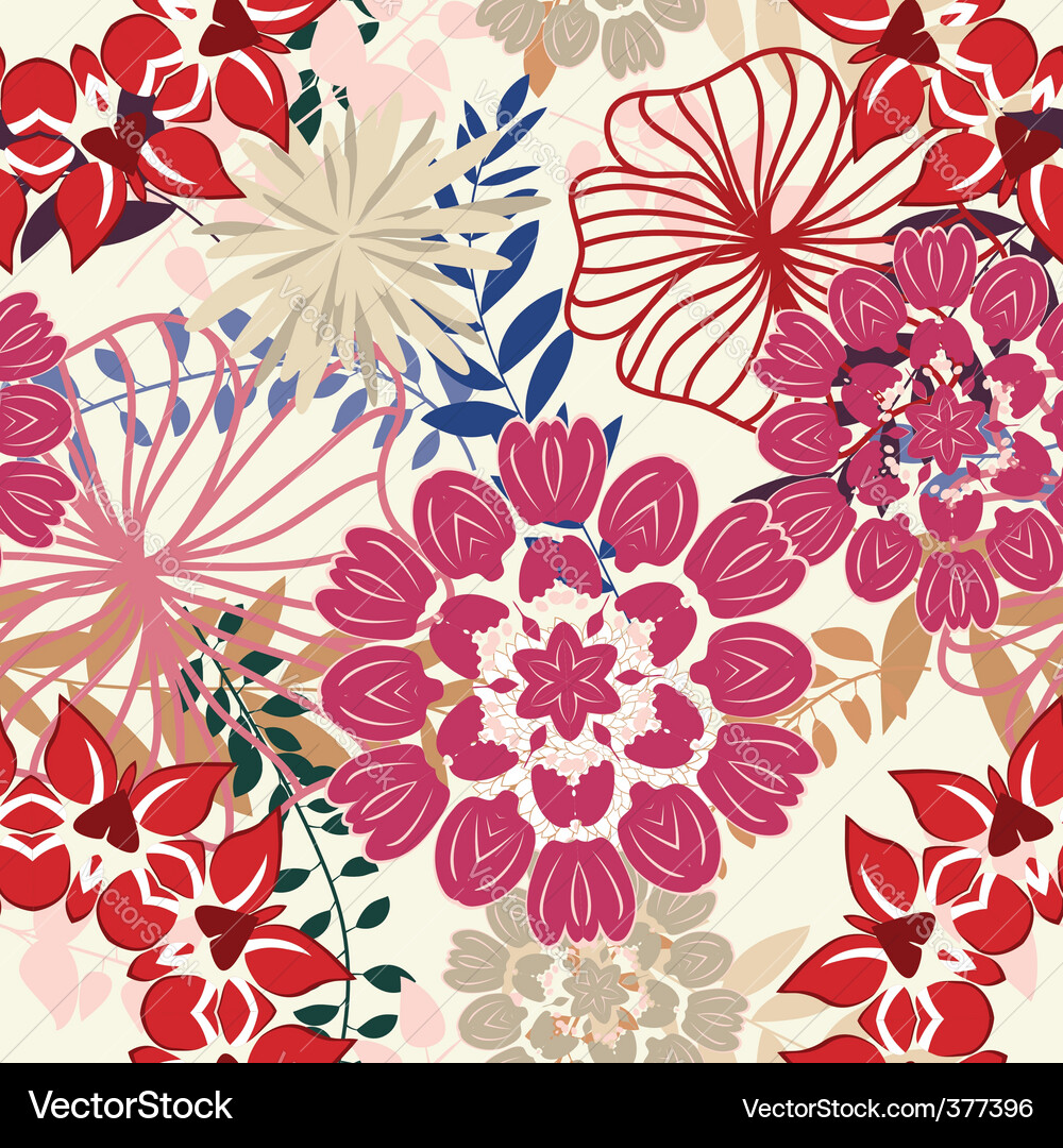Floral Seamless Pattern Vector Image