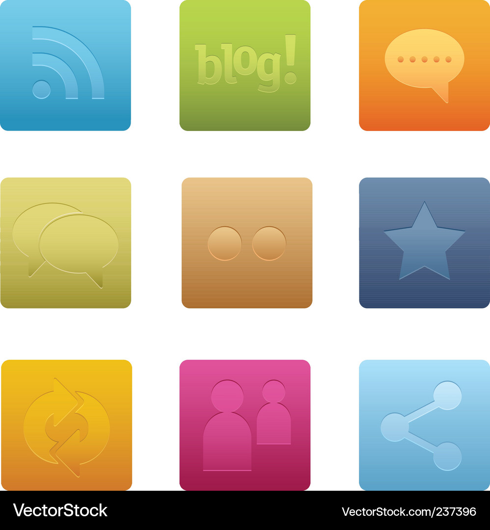 Social Media Icons Vector Image