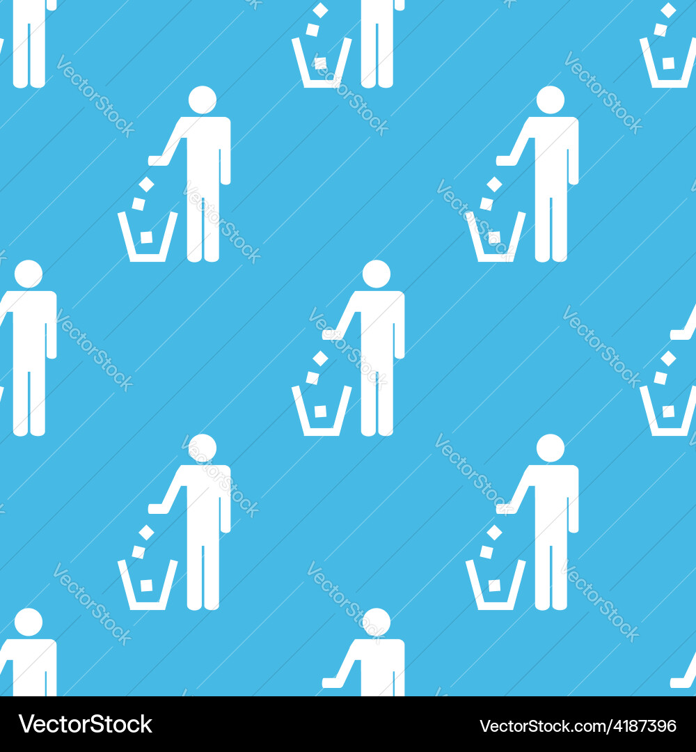 Trash seamless pattern vector image
