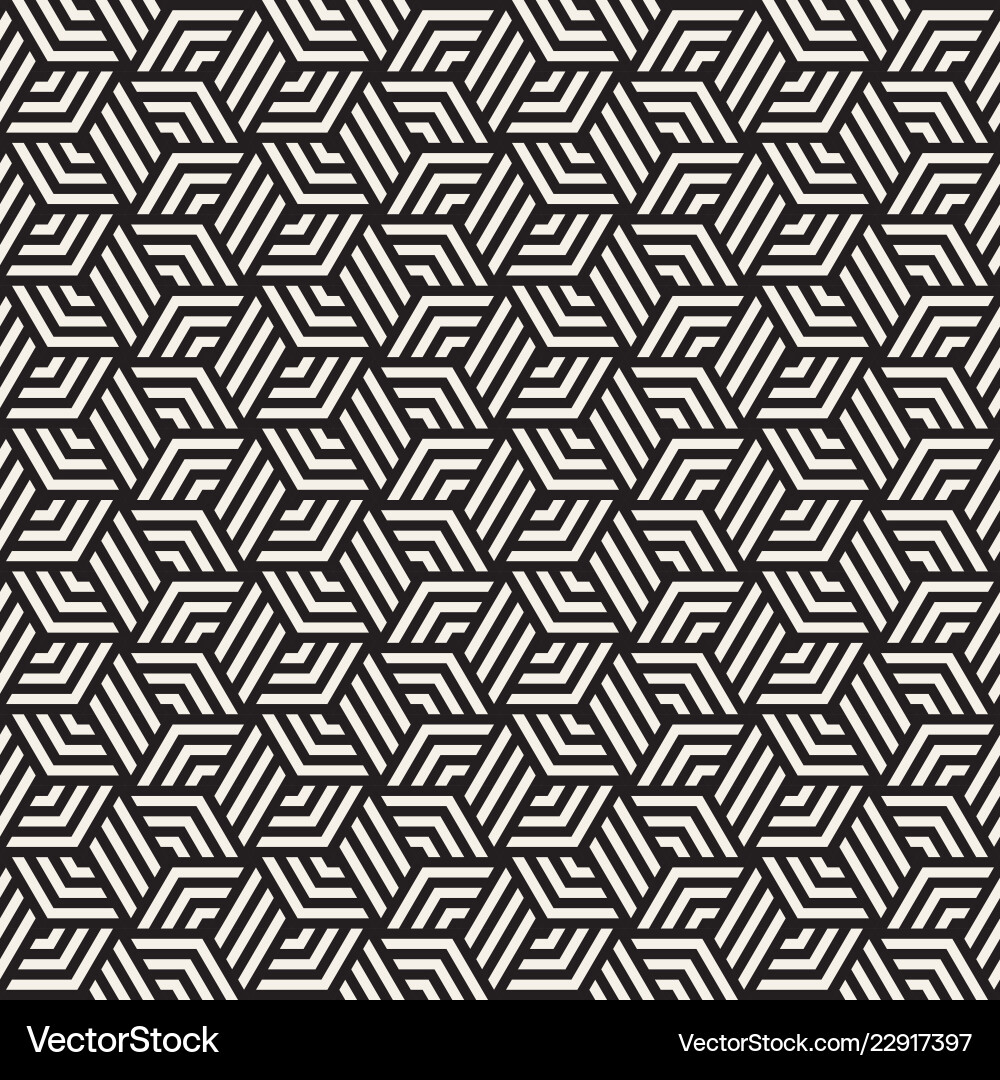 Geometric Line Tiling Pattern Vector Image