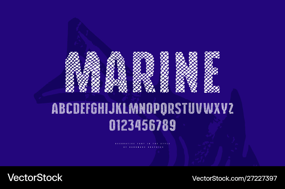 Sans serif font in style handmade graphics Sans serif font in style handmade graphics vector image