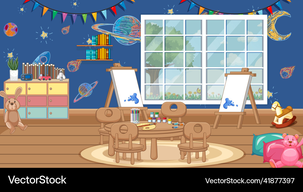 Scene with empty classroom Scene with empty classroom vector image