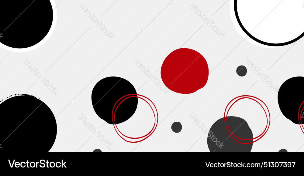 Seamless round pattern background with shapes vector image