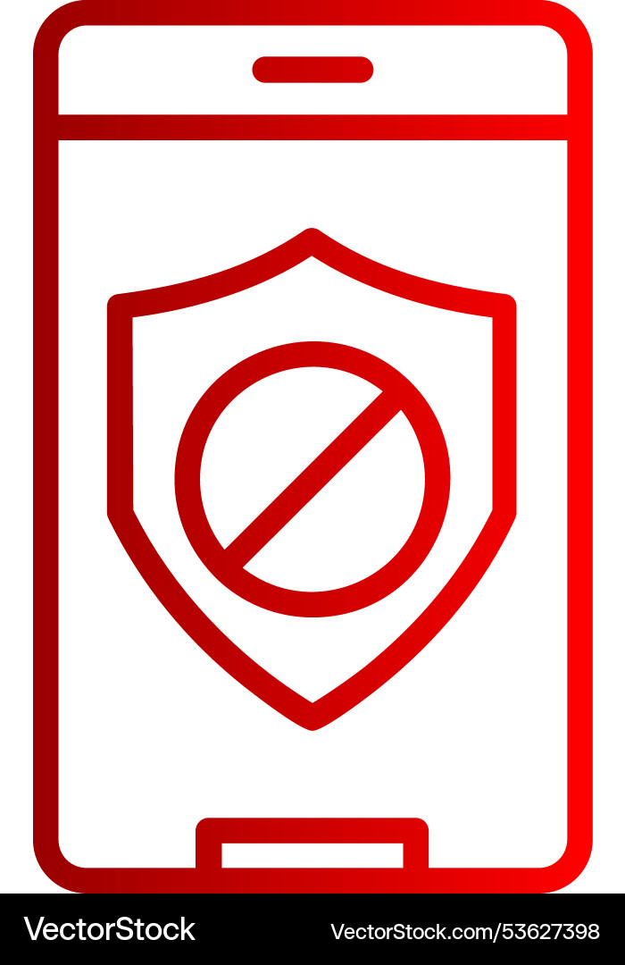 Access denied line gradient icon Vector Image