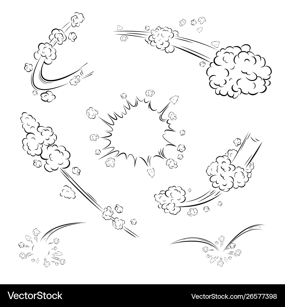 Different abstract movement set path Different abstract movement set path vector image