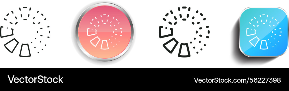 Loading icon thin linear regular and button style Vector Image