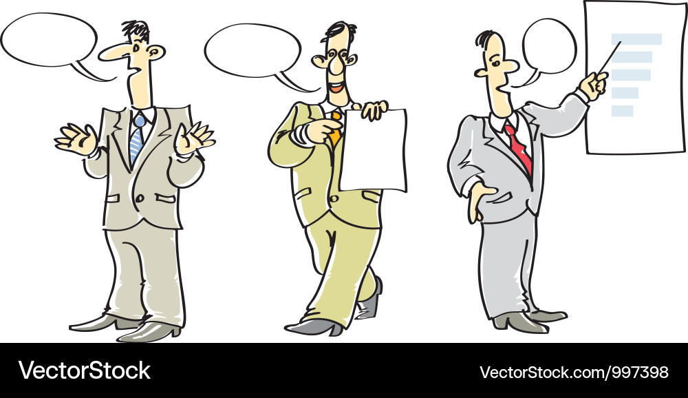 Men speaking Royalty Free Vector Image - VectorStock