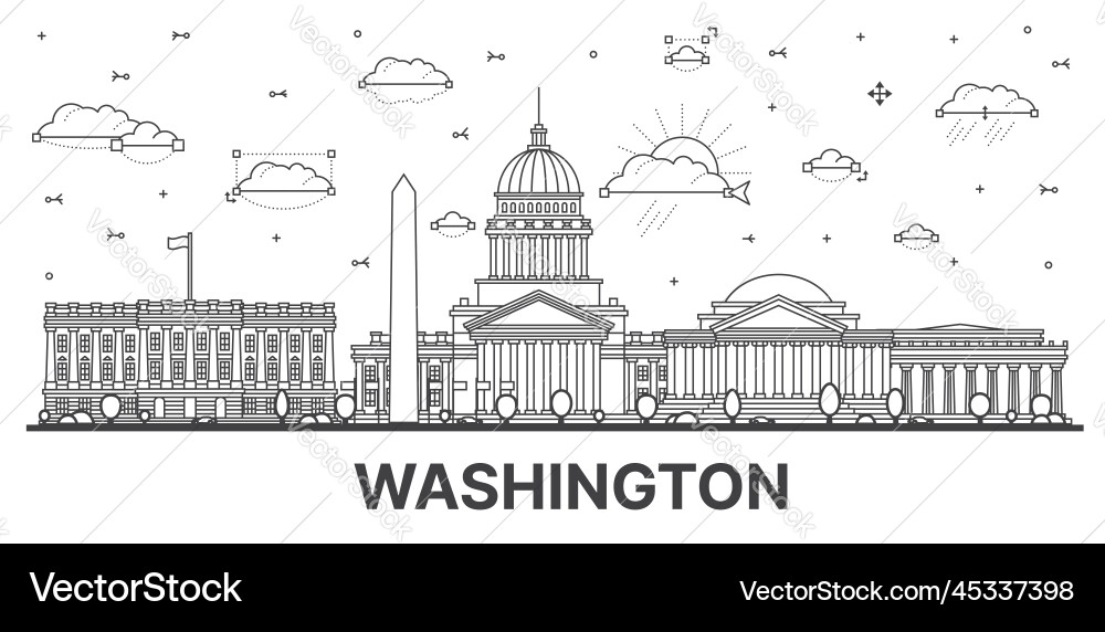 Washington DC Skyline Vector Image
