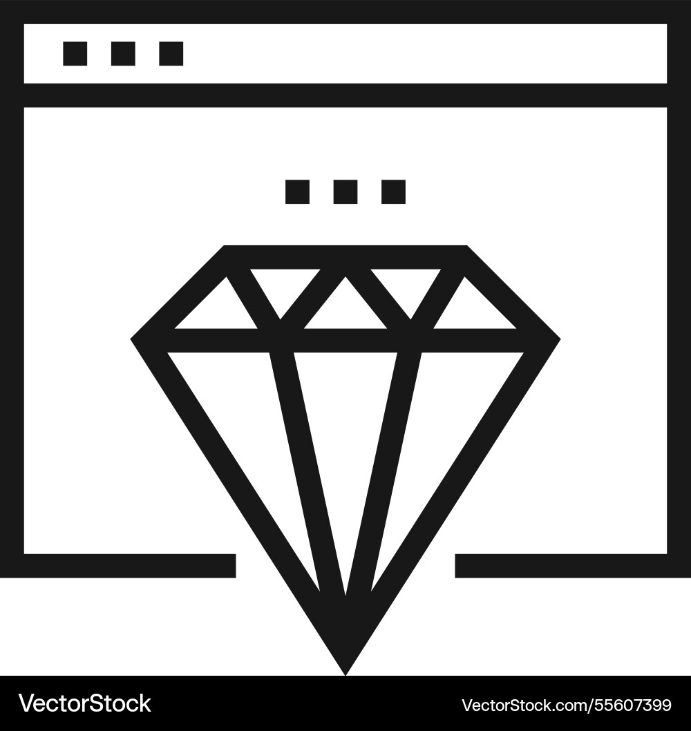 Clean code flat line web icon concept Clean code flat line web icon concept vector image
