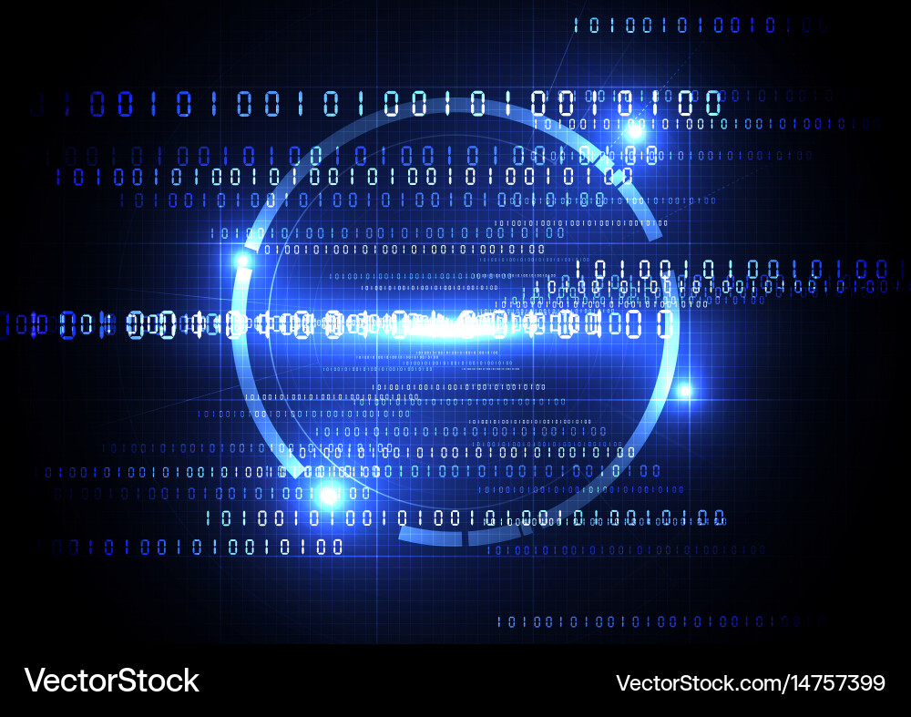 Digital Matrix Background vector image