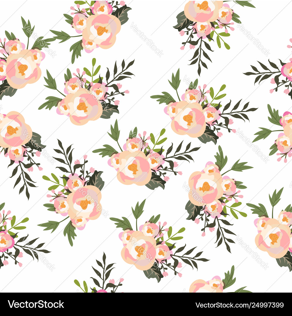 Flowers design seamless pattern Flowers design seamless pattern vector image