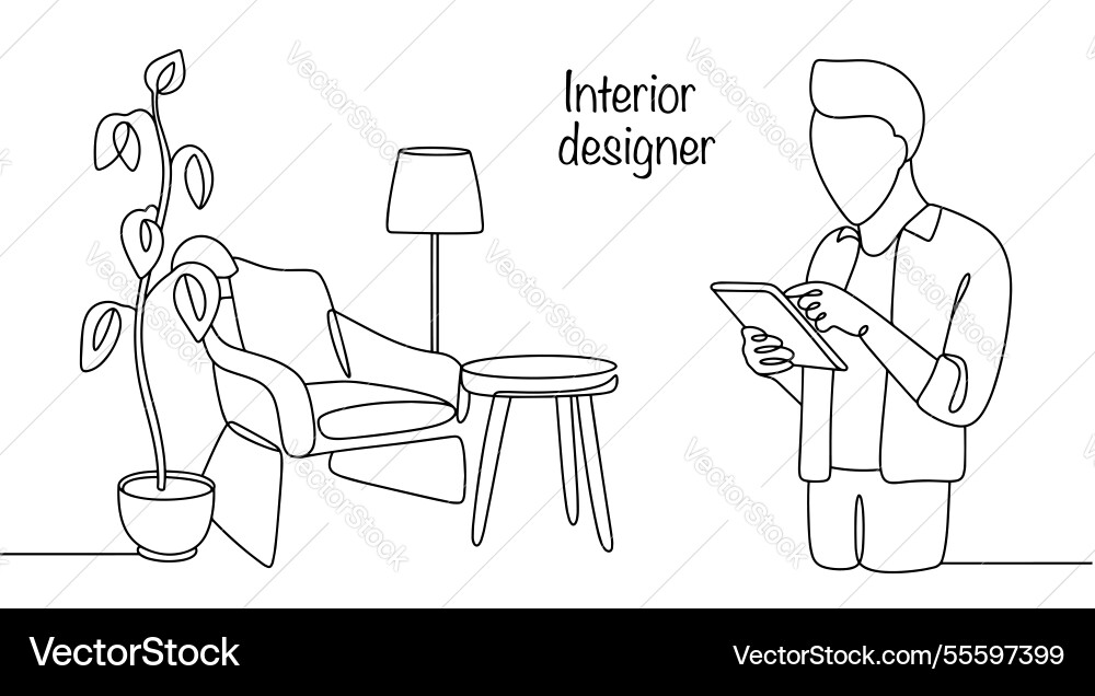 Interior designer Interior designer vector image