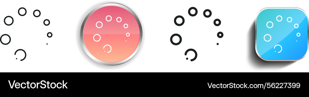 Loading icon thin linear regular and button style Vector Image