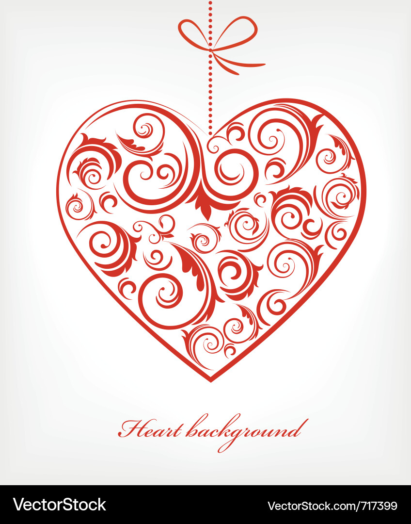 Red Heart Pattern Vector Image