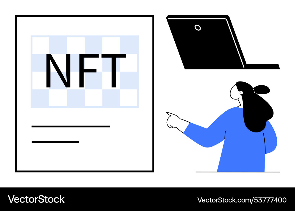 Concept of nfts with technology integration vector image