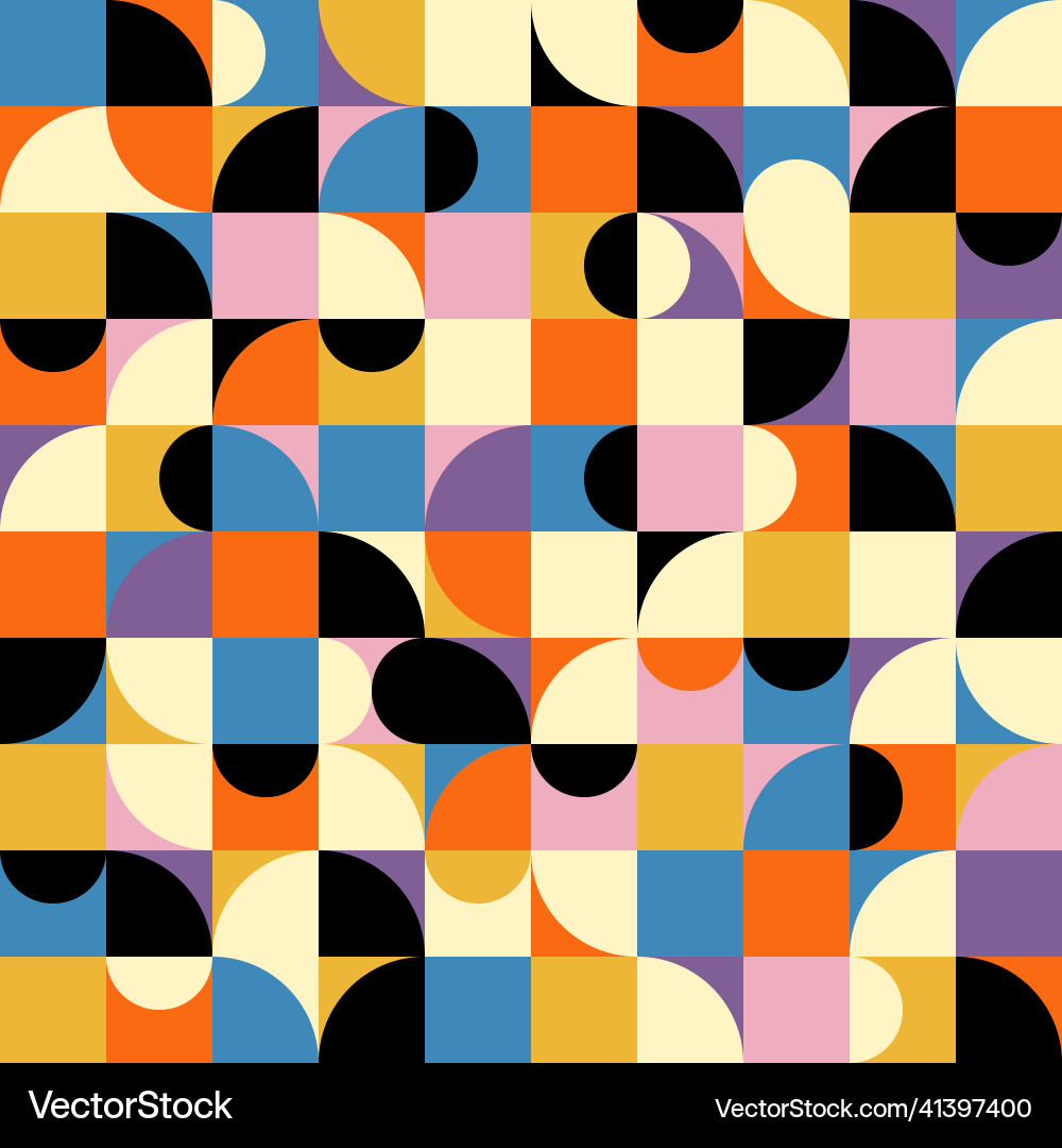 Geometric Colorful Square Pattern vector image