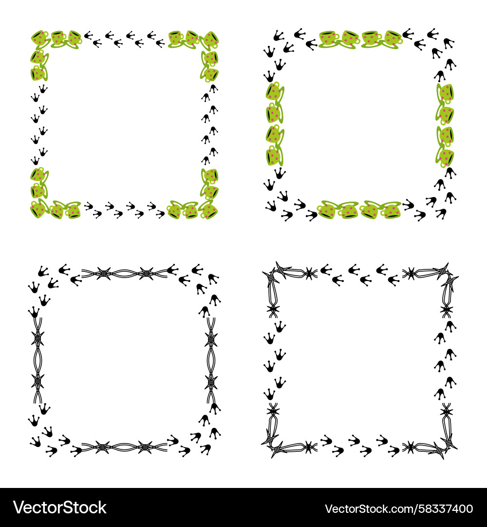 Geometric Frame Border Pattern Vector Image