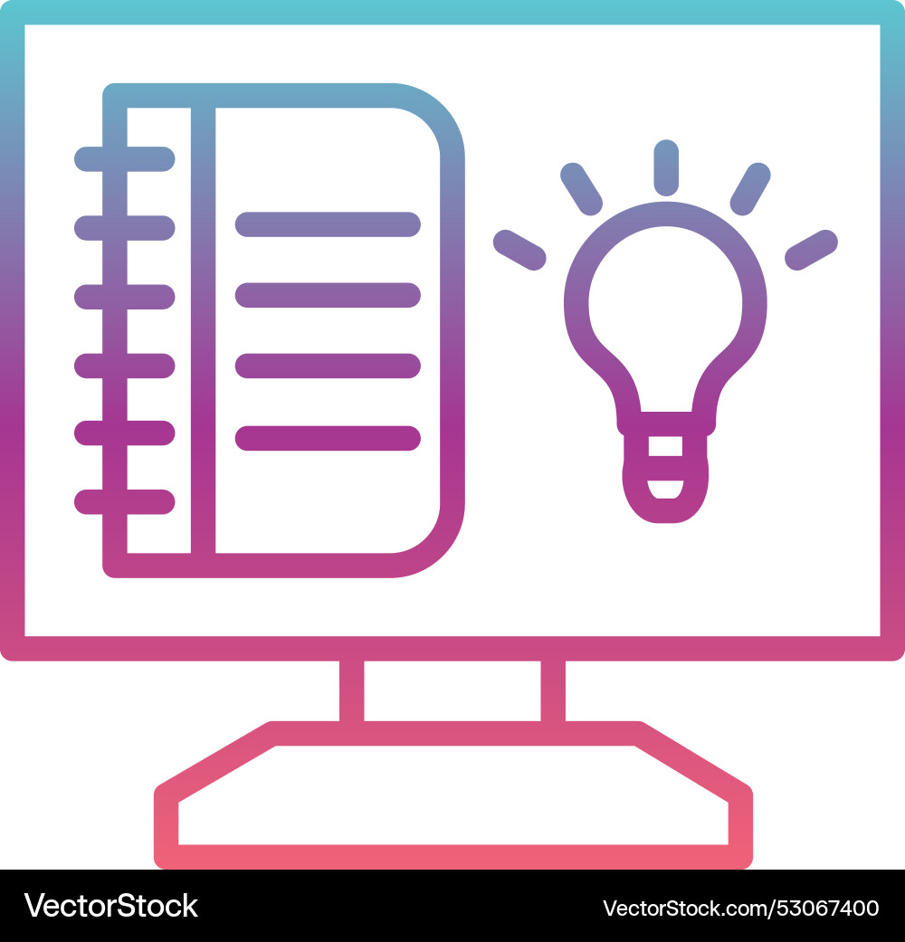 Knowledge line gradient design Vector Image