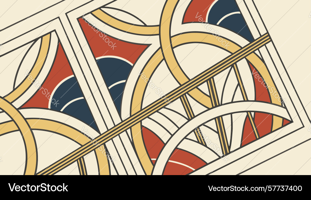 Ornate geometric pattern abstract design element vector image