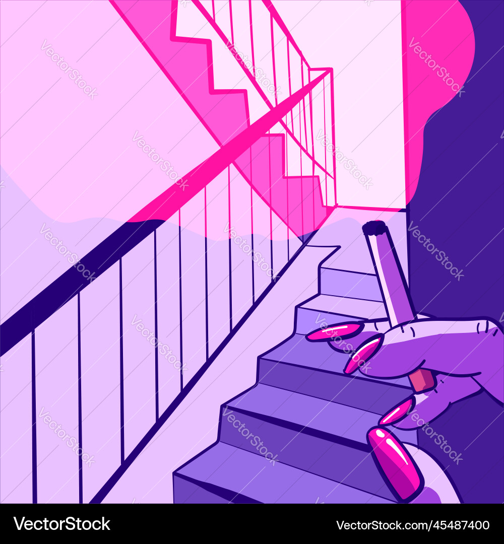 Psychedelic and trippy smoking Psychedelic and trippy smoking vector image