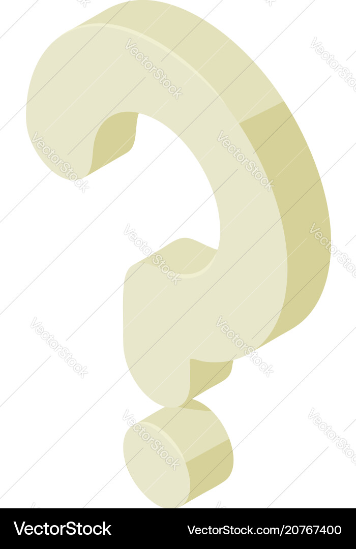 Question symbol cursor icon isometric style vector image