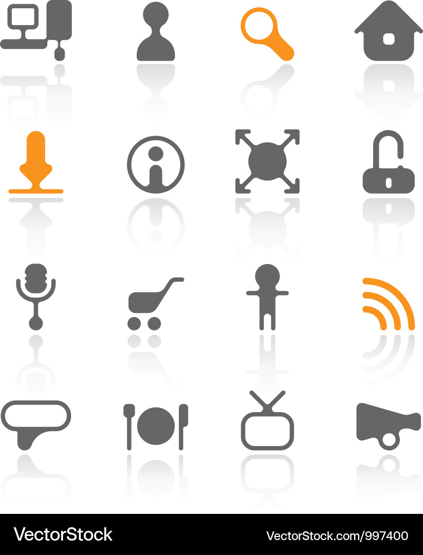 Rounded Icons Set vector image