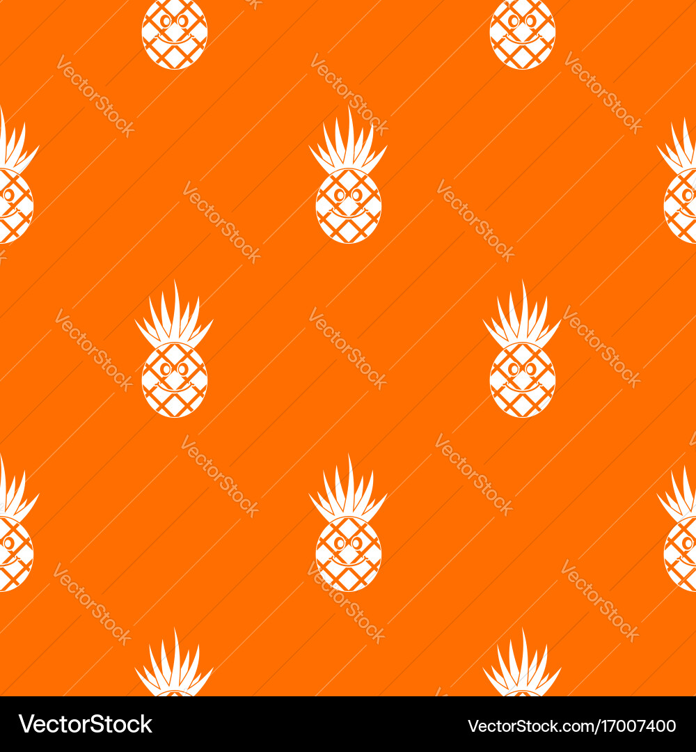 Smiling pineapple pattern seamless Vector Image