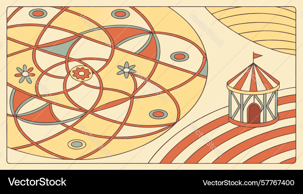 Whimsical abstract circus pattern background vector image