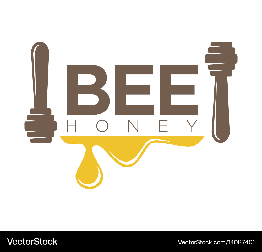 Honey Dipper Logo - Zwei Tropfen Vektorbild