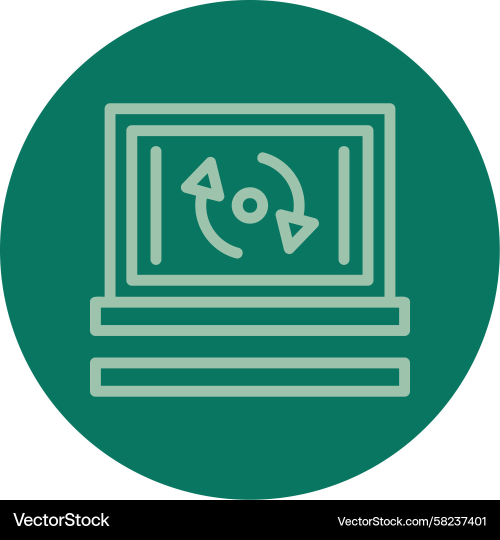 Refresh Line Icon - Multi Color Vector Image