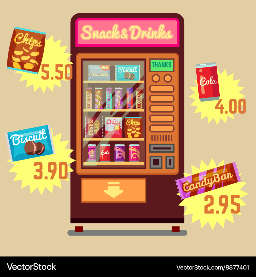 Retro Vending Machine vector image